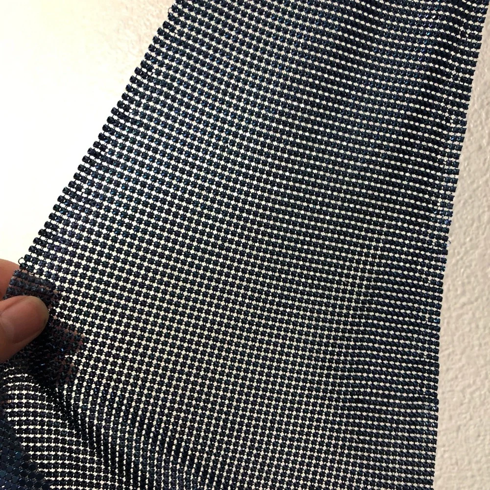 Savage X Fenty by Rihanna Blue Shiny Metallic Mesh Beaded Top - Picture 9 of 17